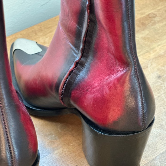 Alexander McQueen Punk Boot (Women) Red/silver - Picture 7 of 14